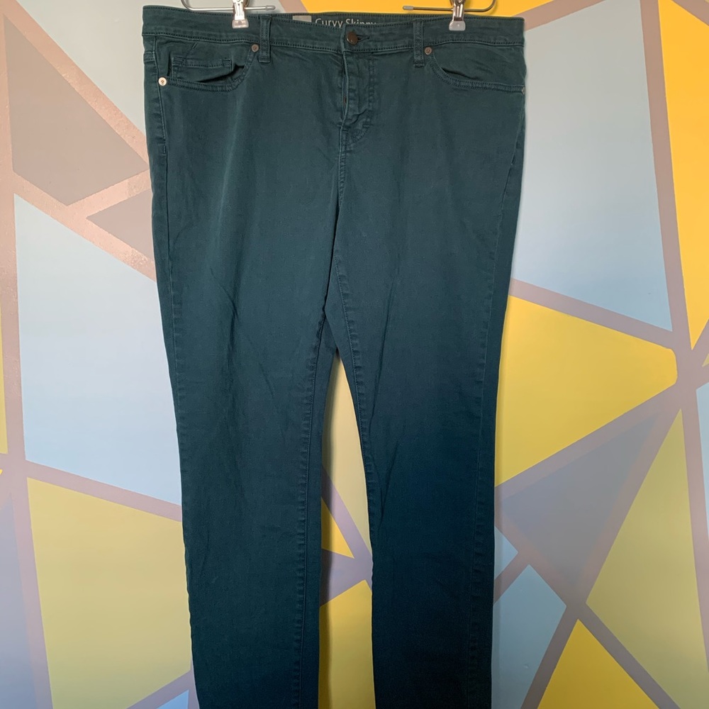 Mossimo dark green skinny jeans